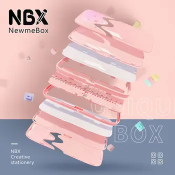 

NBX DIY Assembled Pencil Case Quicksand Student Stationery Box Newmebox Cute Multifunctional Pen Bag twinkle star For Girls Boys