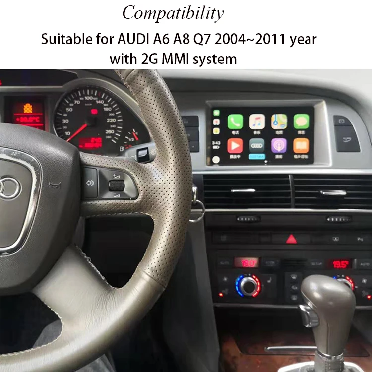 Беспроводной Apple CarPlay Автомобильный видео интерфейс для AUDI 2G MMI система A6 A8 Q7 до 2011