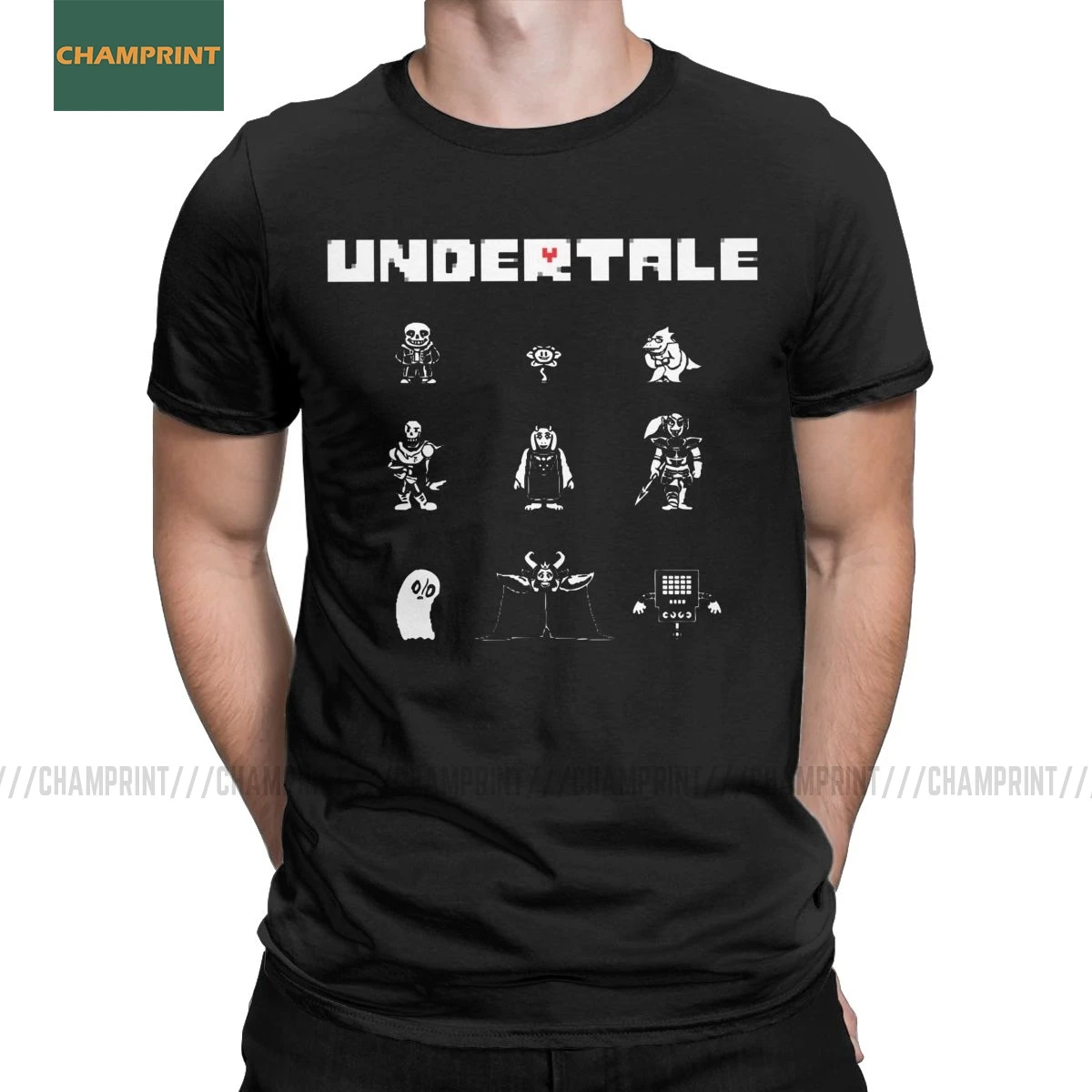 Undertale футболки Для мужчин без Inktale фантазии скейт собака игра Винтаж 100% хлопковая