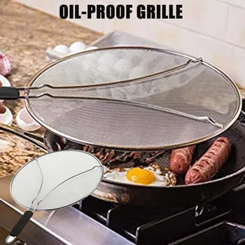 

Grease Splatter Screen for Frying Pan 13 inch - Stops 99% of Hot Oil Splash Proofing Pan Cover Kitchen Cooking Accessories
