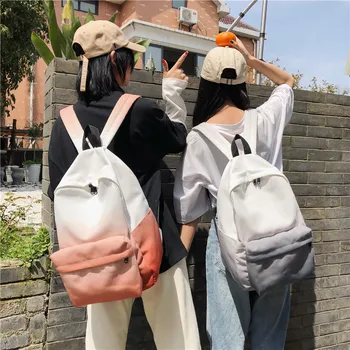 

2019 Backpack Women Backpack Fashion Women Shoulder Bag Candy colored Canvas School Bag For Teenage Girl Backpacks Travel Bag