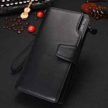 

2020 Charmful Men Long Polyster Multi-card Zipper Wallet Hand Held Cord Cell Phone Pocket Zipper Hasp Smooth Cash Purse For Male