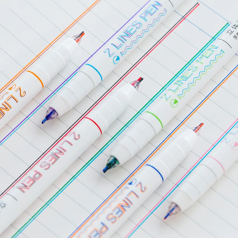 

1piece Solid Double Line Pen Creative Marker Diary Scrapbook Decorative Arts Stationery