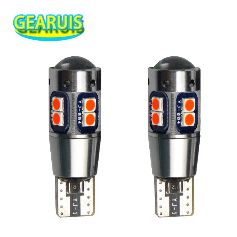 

100pcs Car 194 W5W T10 canbus 10 smd 3030 LED 0.22A Non polar Light Bulb No Error LED Light Parking Car Side Light White red 12V