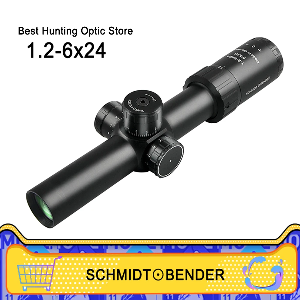Новинка от Schmidt Bender 1 2-6x24 30 мм трубный диаметр короткий оптический прицел с