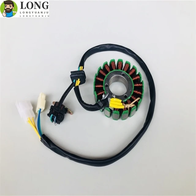 Bobinas de motocicleta para Suzuki GN 125 GN125 GS125, bobina de carga EN125 GZ125HS, bobina de estator de 5 cables, 18 polos, montaje de estator Dc _ - AliExpress Mobile