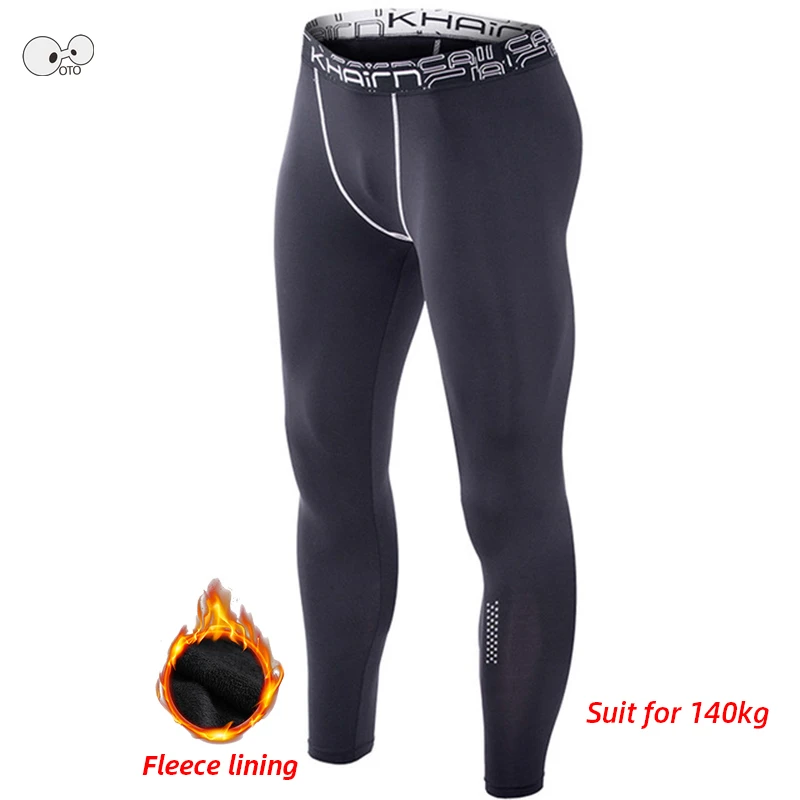 Men's Spring Fleece Compression Running Leggings Basketball Soccer Sports  Tights Pants Stretch Quick Dry Fitness Plus Size 6xl - Running Tights -  AliExpress