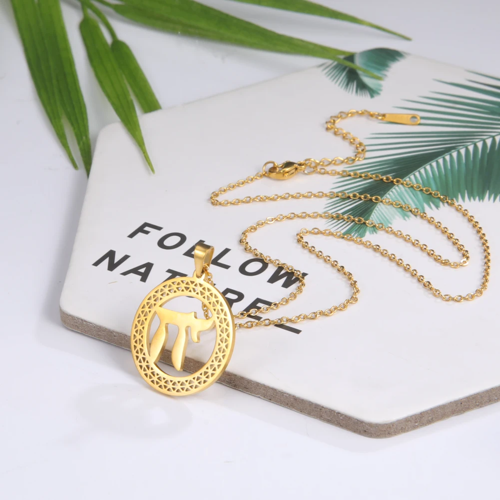 pendant necklaces pendant necklace LIKGREAT Israel Star of David Pendant Necklace for Men Chai Symbol Jewish Charms