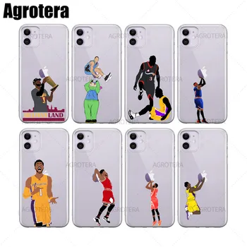 

Agrotera 100 Pieces Phone Cases Stephen Curry Derrick Rose Clear TPU Case Cover for iPhone 6 6s 7 8 Plus X XS XR 11 Pro Max