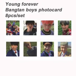 8 шт./компл. Kpop в стиле группы Bangtan Boys s подписи Фотокарта альбом вечной молодости плакат хорошее качество фото карта KPOP в стиле группы Bangtan Boys