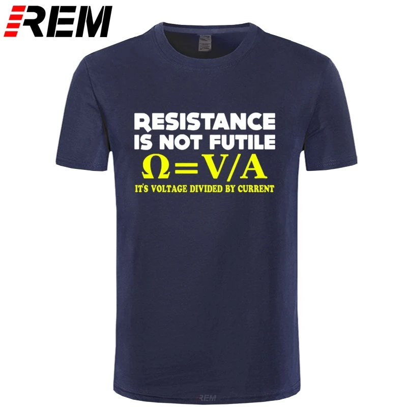 Мужская футболка с нердом электриком Resistance Is Not Futile забавная Подарочная для дня