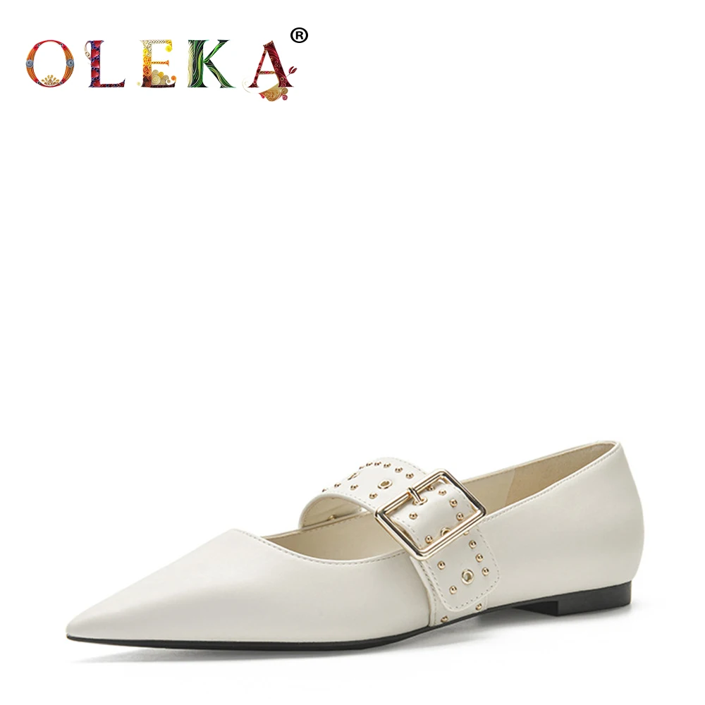 

OLEKA Clogs Shoes Square Heel Pumps Mature Style Metal Decoration Women Shoes Strange Heeldress Spring/autumn Pointed To AS333