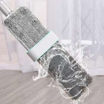 

2020Hot Easy Self Wringing Mop Lazy Flip Flat Mop 360 Spin Wet Dry Mopping with Reusable Replacement For Wooden Floors
