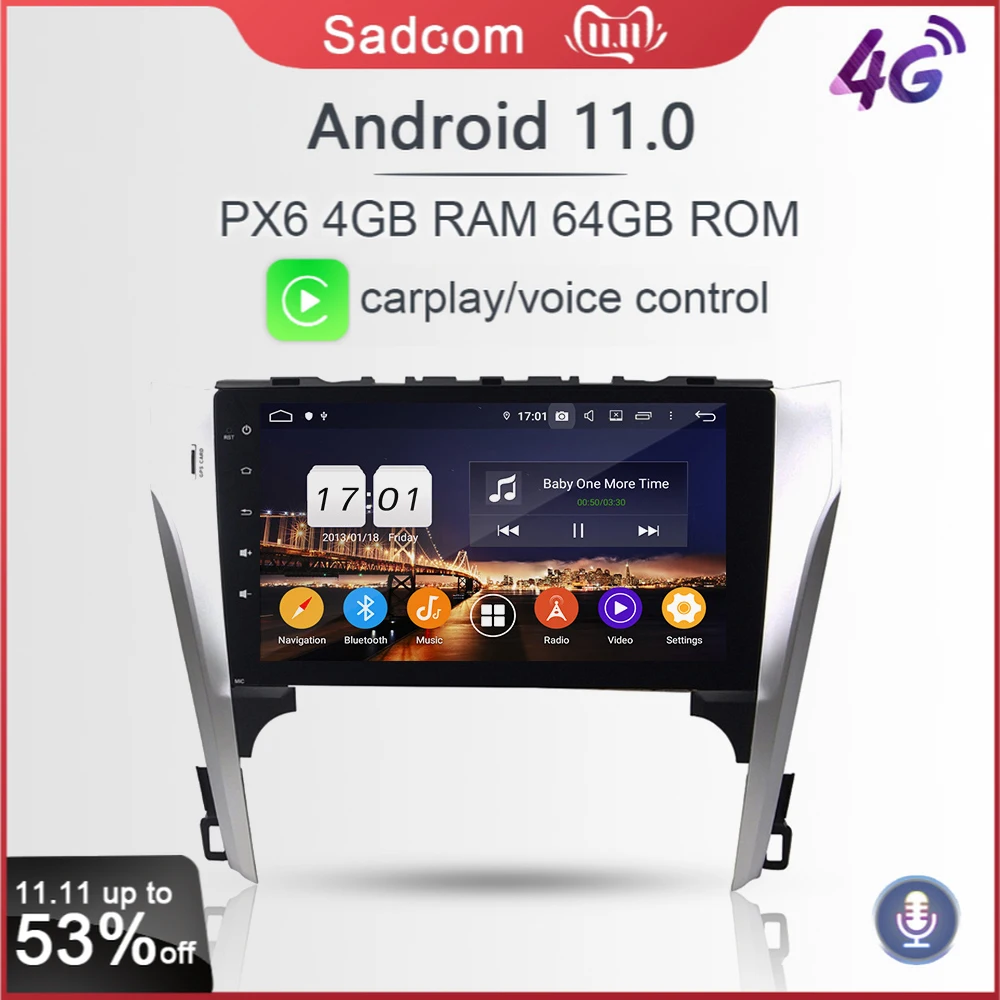 PX6 DSP 10 1 &quotTDA7851 2 din Android 11 0 4 Гб RAM 64 ГБ Автомобильный dvd-плеер Wifi автомобильное радио