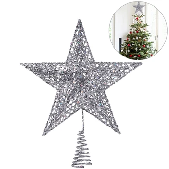 

Christmas Tree Topper Stars Cute Shimmery Multicolor LED Star Xmas Tree Top Christmas Tree Decor 5 Point Star Xmas Treetop Decor