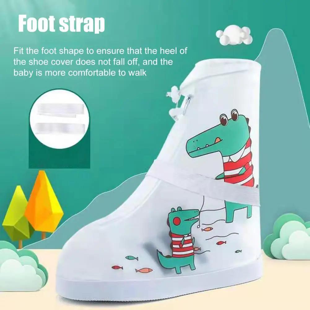 Universal Rainshoes Cartoon Leak-proof Easy-carrying Fashion Zebra Elephant Kids Rain Shoes | Дом и сад