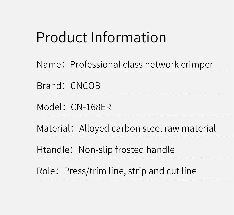 Cncob rj45 rede ferramenta de friso cat6