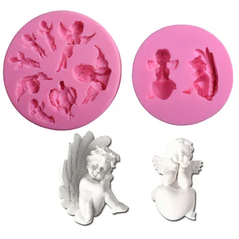 

Mini Angel Collection Fondant Cake Mold Chocolate Silicone Mold Wedding Cake Decoration Tool soap decoration polymer clay molds