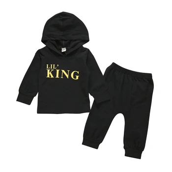 

Children Clothing Spring Autumn Casual Baby Boys Letter Printed Long Sleeve Hoodies+Trousers for Kids 2pcs Clothes Outfit Sets