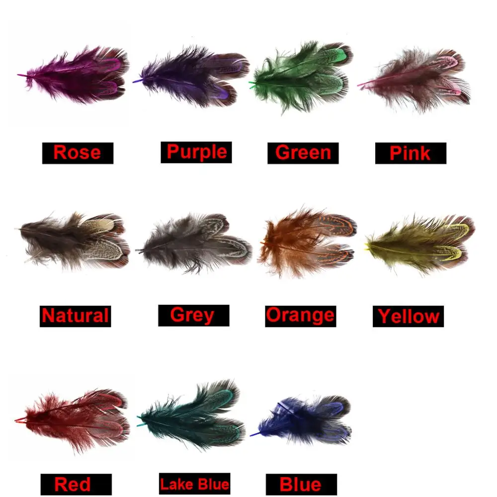 Wifreo 100 шт./пакет мухобойка Partridge перо Caddis мягкий Hackle Tenkara мух крыло чехол материал перья, привязываемые к приманке