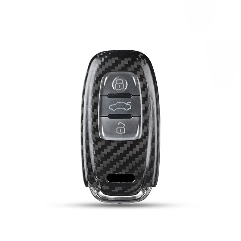 Carbon Fiber Remote Fob Key Case Shell Cover For Audi A4 S4 A5 S5 B8 8k