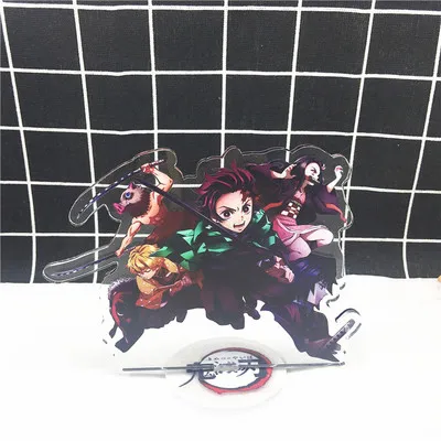 Аниме демон убийца Kimetsu no Yaiba брелок Kamado Tanjirou Hashibira Inosuke Tomioka Giyuu милый забавный мультфильм акриловый брелок - Цвет: 1-17