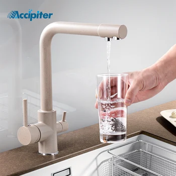 

360 Degree Rotation brass drinking filtered water kitchen faucet Bend&Double right angle&Right angle Faucet Kitchen sink tap