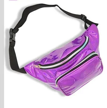

Laser chest bag female 2020 ladies belt bag new Korean version of the reflective chain belt bag super fire casual bag wallet