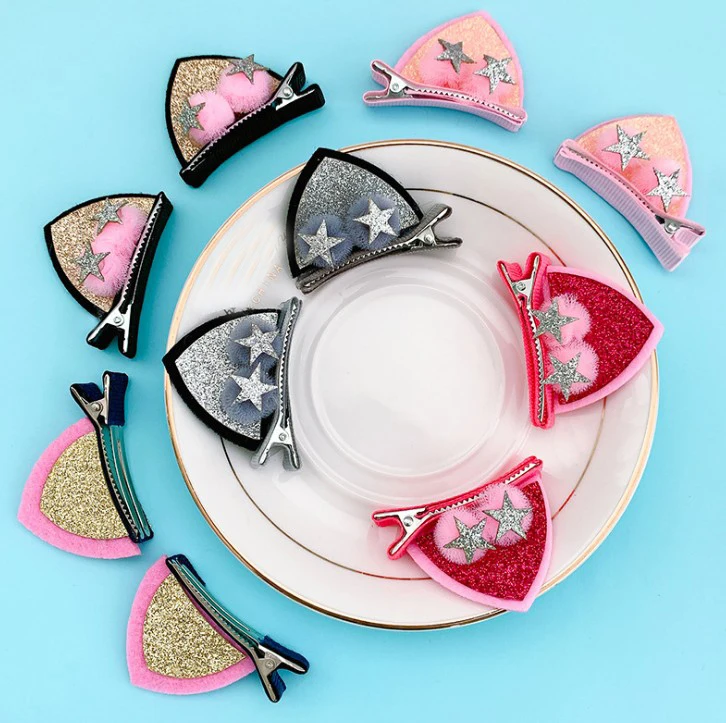 Набор прикольных заколок для девочек 2 шт/уп. |