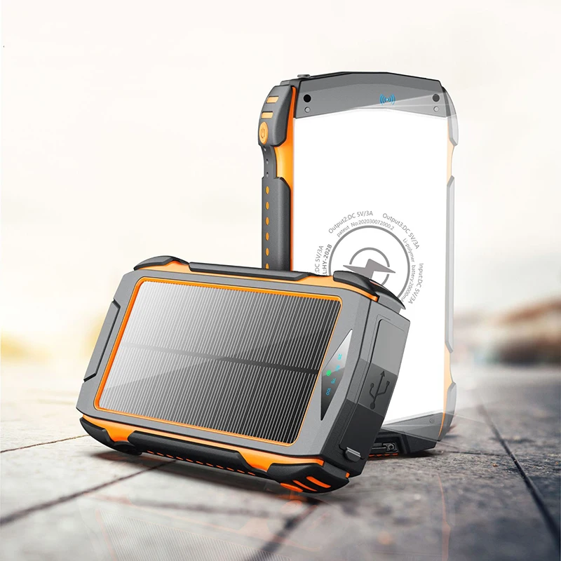 Camping light New Outdoor Solar Portable Battery 20000 MAh Mobile Phone 10 W Wireless Mobile Power Tent Lamp