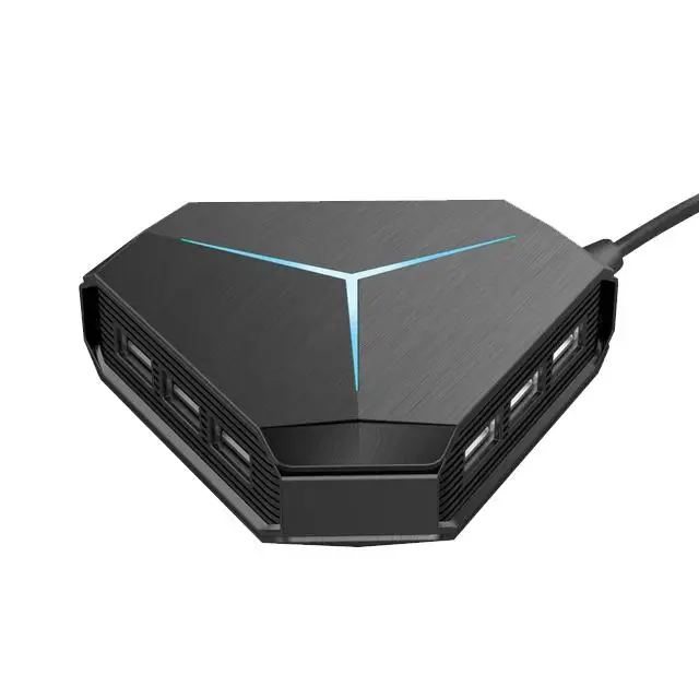 6 Порты и разъёмы usb-концентратор 1 м кабель сплиттер с TF/SD кард-ридер микрофон AUX холодный свет для зарядки USB 2,0 концентратор для нескольких устройств рабочего ноутбука
