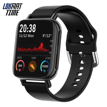 

Lokmat Time New Bluetooth Calls Smart Watch 1.54 inch Full Touch Curved IPS Screen Relojes Inteligentes PK P8 P9 Smartwatches
