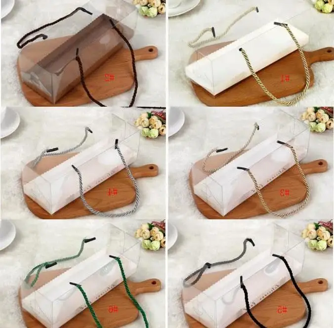 

Cajas Transparentes Para Tortas 100 Uds. Embalaje Con Asa, Caja De Regalo, Caja De Dulces, Decoracin Para Fiesta De Boda, Venta