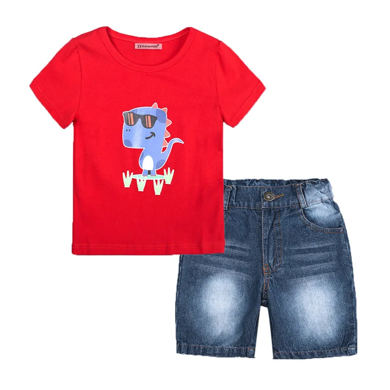 Комплекты одежды для мальчиков Весенний костюм детский спортивный костюм комплекты детской одежды комплекты одежды из хлопка для мальчиков 2, 3, 4, 5, 6, 7, 40 лет - Цвет: Red