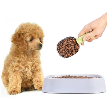 

Pet Cat Dog Food Shovel Mutli-function Feeding Scoop With Sealing Bag Clip Creative Measuring Cup Dog Food Container
