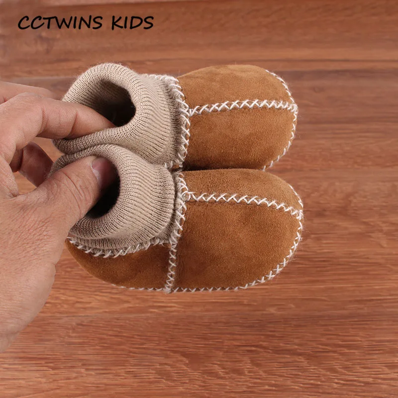 Khaki CCTWINS/детская обувь; коллекция года; Сезон Зима; модная обувь без застежки для малышей; брендовые ботинки из овечьей шерсти для маленьких девочек; теплые зимние ботинки для детей; SNB057 - Цвет: Khaki