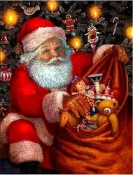 Полностью Алмазная картина персонажа Санта Клауса DIY рождественская Алмазная вышивка Пейзаж Вышивка крестиком украшение дома