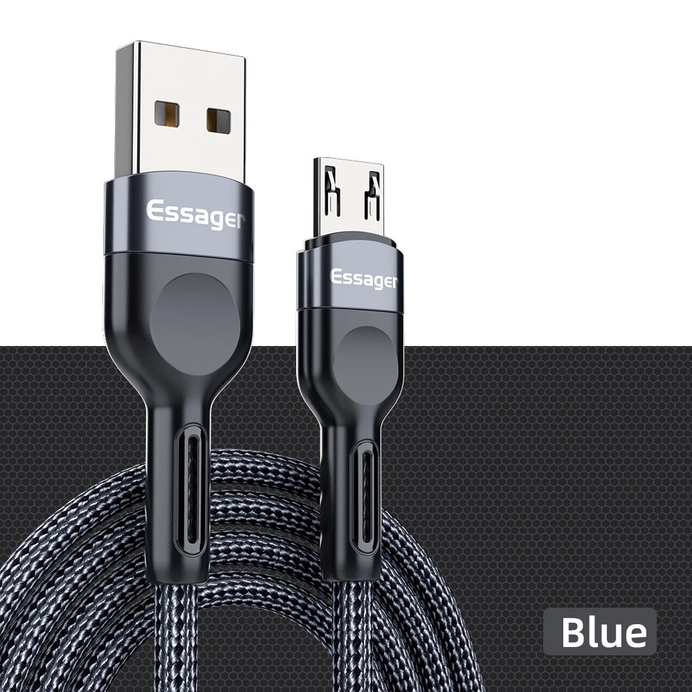 Essager Micro USB Cable 3A Fast Charging Charger Microusb Wire Cord For Samsung Xiaomi Redmi Android Mobile Phone Data Cable 3M iphone hdmi to tv