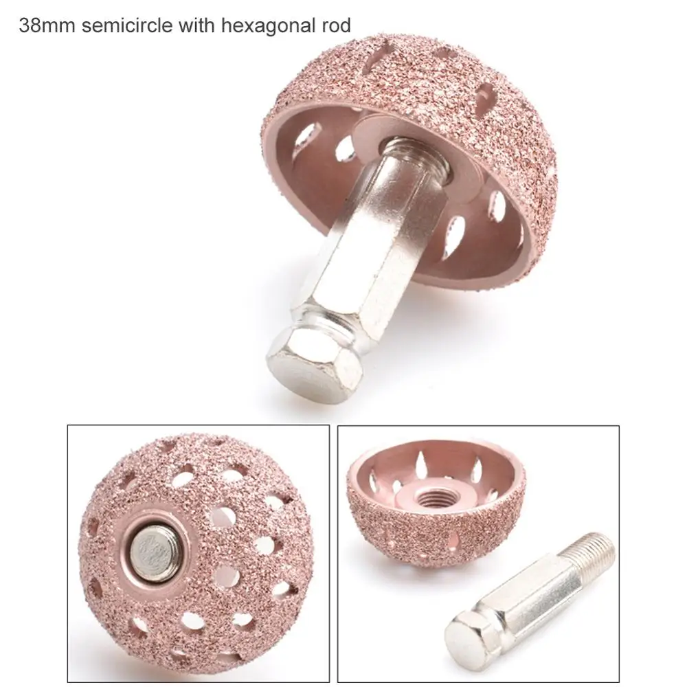 

1pc Buffing Wheel Tungsten Carbide Rasp / Contour Cup with Arbor Adaptor Wheel Grind Ball Rasp Professional Tire Repair Tool