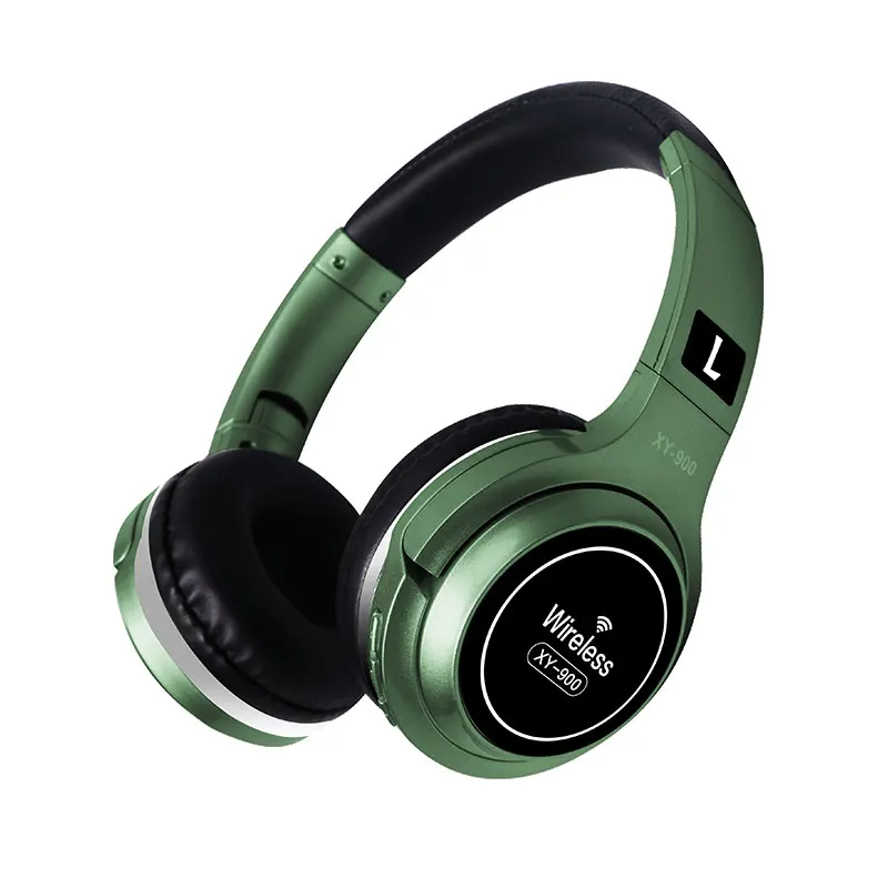 Green XY-900 стерео Bluetooth наушники для Xiaomi iPhone Спорт 5,0 беспроводная гарнитура легкие наушники для samsung huawei Android - Цвет: Green