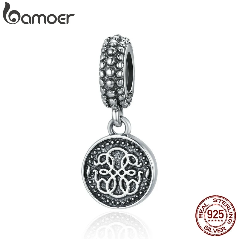 BAMOER, Новое поступление, 925 пробы, серебряный символ жизни, Висячие Подвески, Подвески, подходят для женщин, очаровательные браслеты, ожерелье, ювелирное изделие SCC284