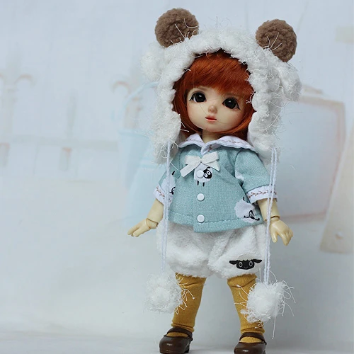 Pants suit 4 шт. Bjd кукольная одежда милая овечка плюшевый костюм овечка БАА шляпа для 1/8 лати-й/холала/имда 2 стильные куклы аксессуары - Цвет: Pants suit
