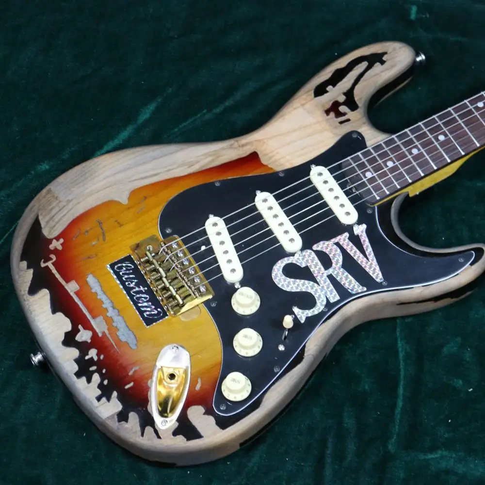

New Product 100% Handmade Relic SRV Electric Guitar R-TY6 Heavy Relic Alder body