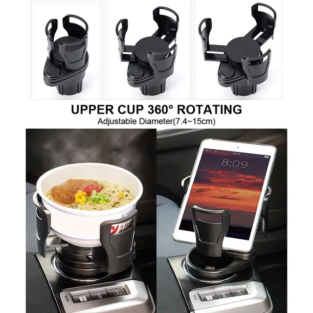 All Purpose Car Cup Holder And Organizer 360 Degree Rotating Vehicle-mounted Slip-proof Water Car Cup Holder 5