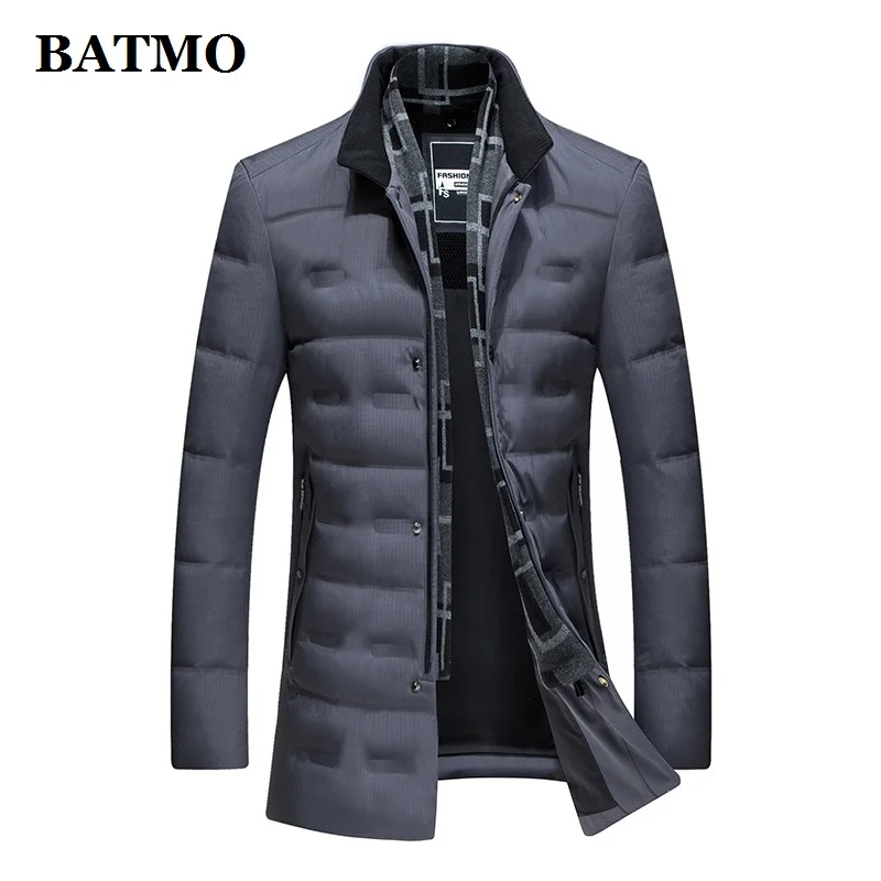 Batmo Новое поступление зимняя высококачественная мужская куртка на 90% белом утином пуху, зимнее Мужское пальто, большие размеры M, L, XL, XXL, XXXL 8903 - Цвет: Темно-серый