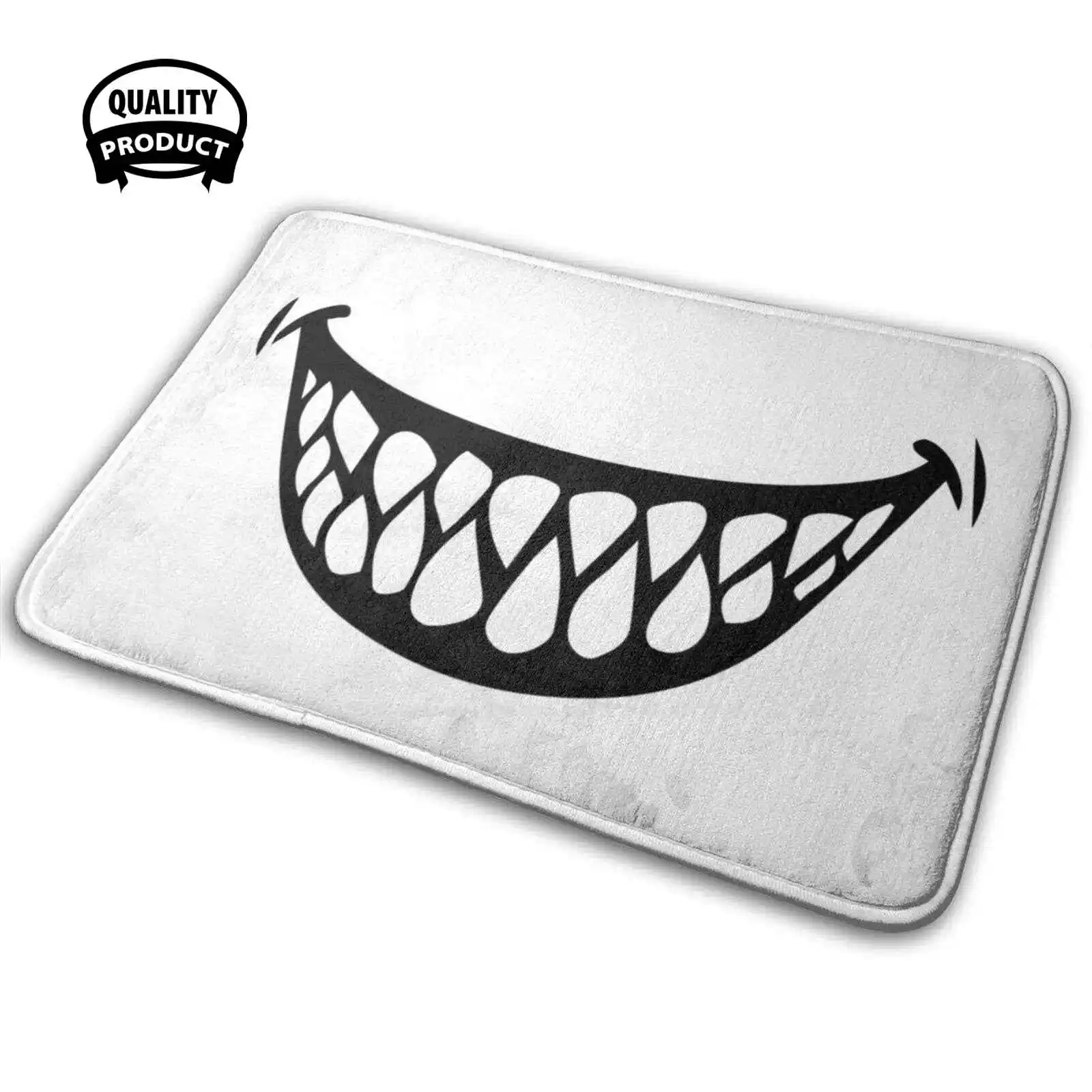 Bocca Di Squalo Denti Casa Morbida Famiglia Tappetino Antiscivolo Tappeto Bocca Di Squalo Bacio Sorriso Nero Squalo Animale Pesce Tigre Squalo