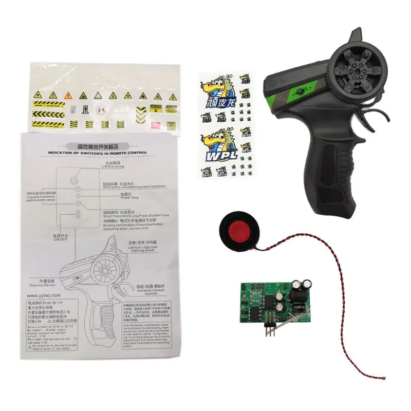 

High Quality New WPL 4WD 6WD RC Car Remote Control Engine Sound System Receiver Board Kit Parts