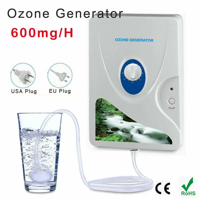 Ozone Generator Water Ionizer O3 Timer Air Purifiers 600mg/H