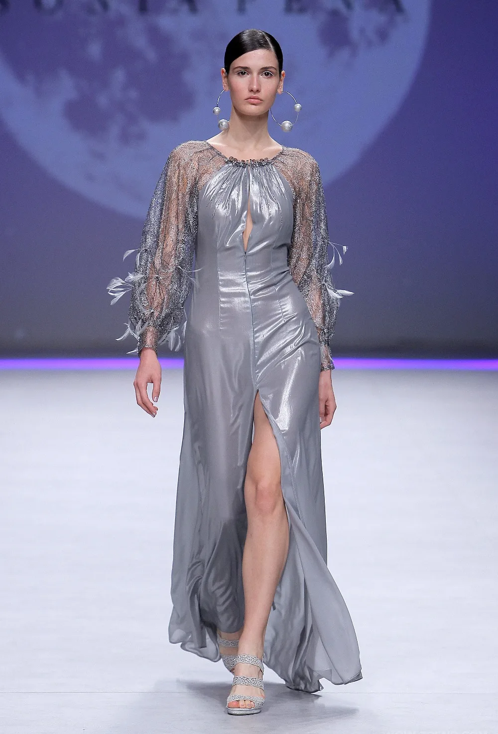 Женское модное Бандажное платье с круглым вырезом и длинным рукавом Vestidos, вечерние платья знаменитостей