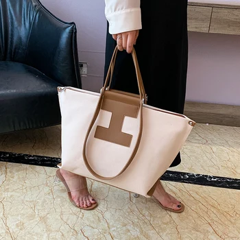 

NEW French Design Fashion Female Canvas Bucket Bag & Elegant Shoulder Bag Tote Bag Width 46cm Height 26cm Thickness 18cm